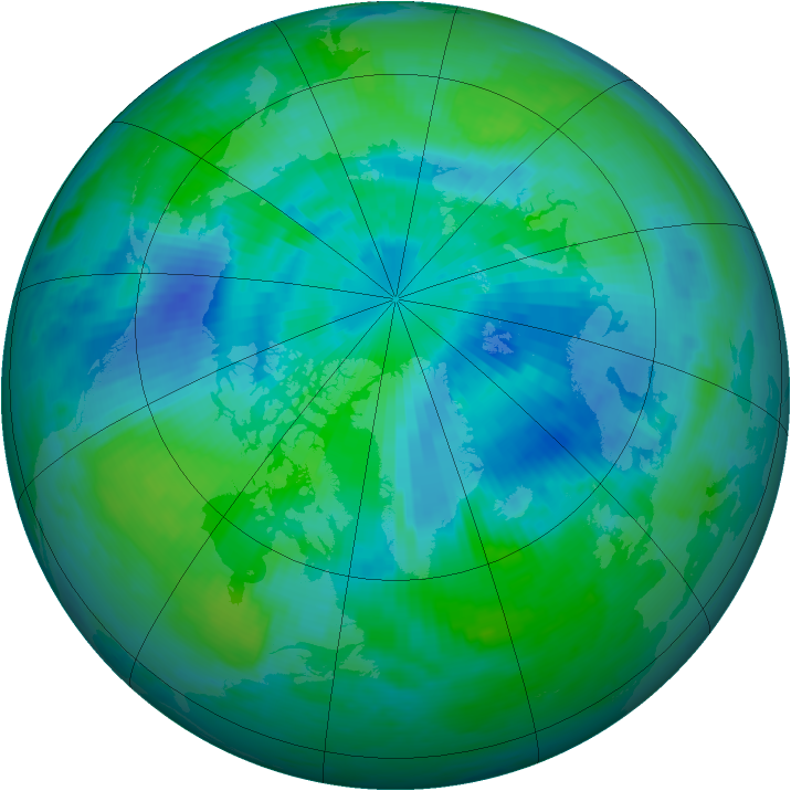 Arctic ozone map for 21 September 2000